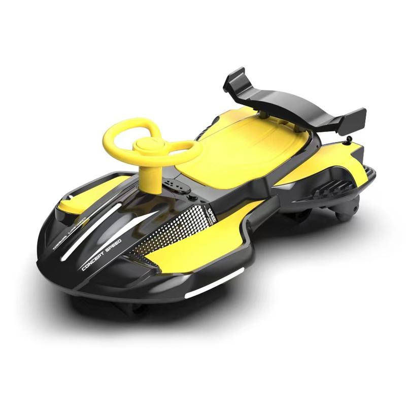 12V Electric Wiggle Car with Pedal, 2 in 1 Wiggle Car Ride On Toys for Kids Ages 3 and Up, Anti-Rollover Flashing Wheels, Bluetooth, Music2,Halloween&Christmas gifts,Devil Drift Car