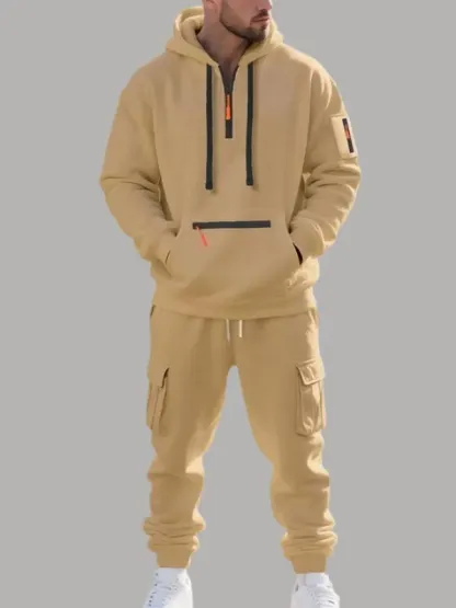 Men's Winter Heavyweight Fleece-lined Casual Set