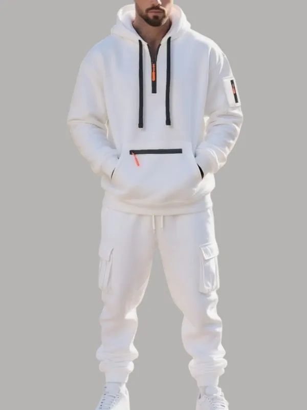 Men's Winter Heavyweight Fleece-lined Casual Set