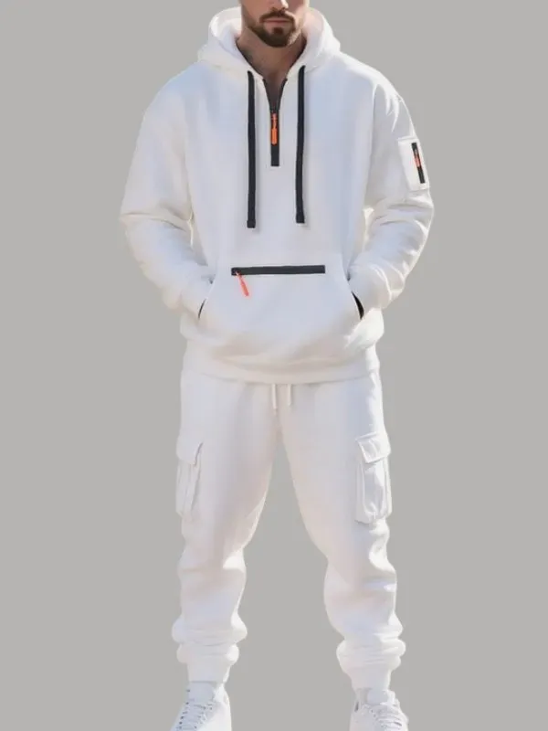 Men's Winter Heavyweight Fleece-lined Casual Set