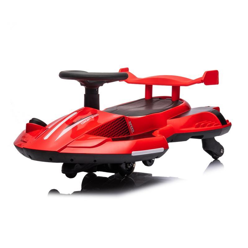 12V Electric Wiggle Car with Pedal, 2 in 1 Wiggle Car Ride On Toys for Kids Ages 3 and Up, Anti-Rollover Flashing Wheels, Bluetooth, Music2,Halloween&Christmas gifts,Devil Drift Car