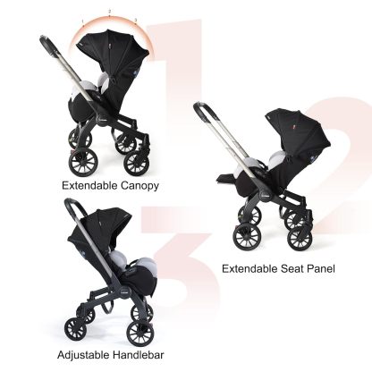 Strollers | Adjustable Strollers with Canopy | Compact Foldable Strollers | Comfortable Strollers for Travel and Outdoor Use