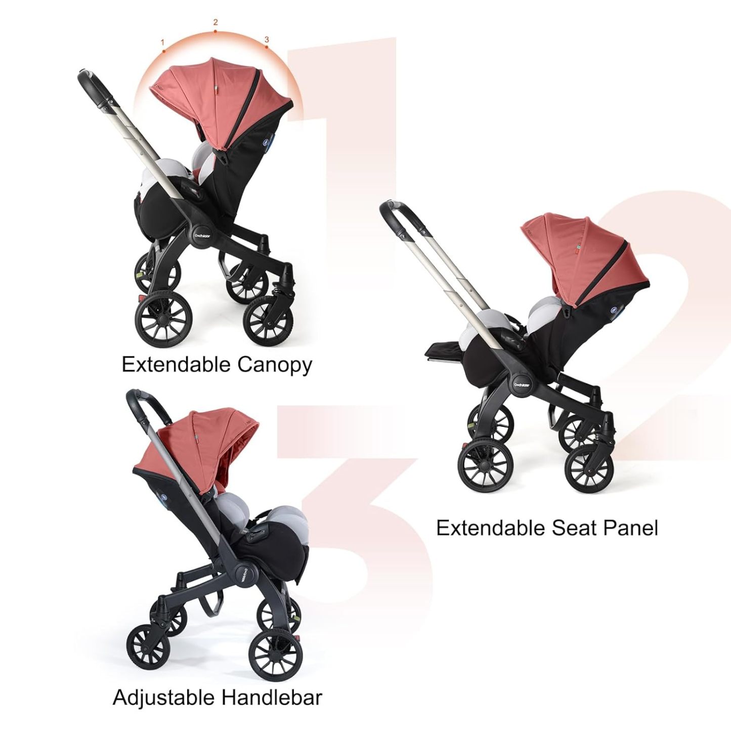 Strollers | Adjustable Strollers with Canopy | Compact Foldable Strollers | Comfortable Strollers for Travel and Outdoor Use