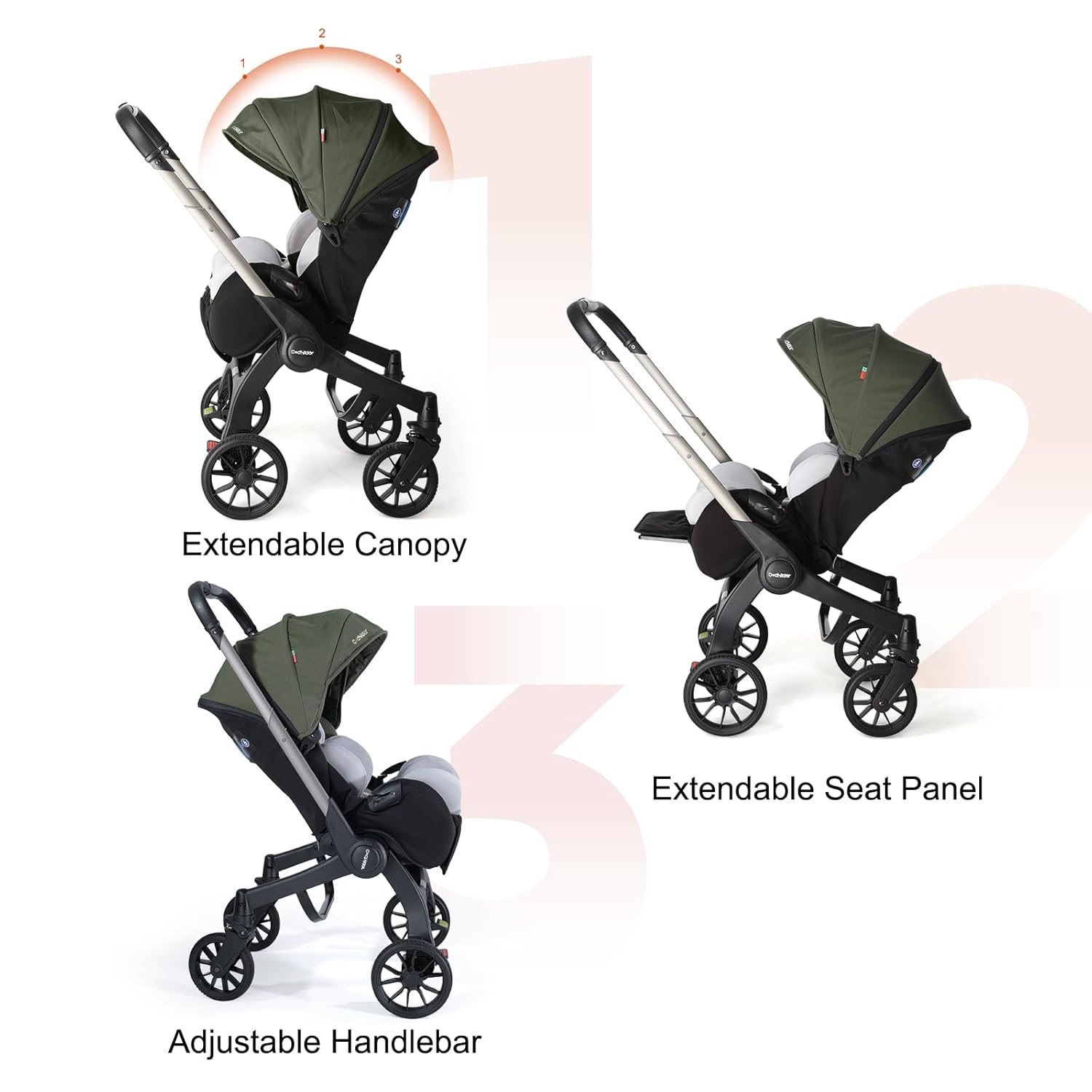Strollers | Adjustable Strollers with Canopy | Compact Foldable Strollers | Comfortable Strollers for Travel and Outdoor Use