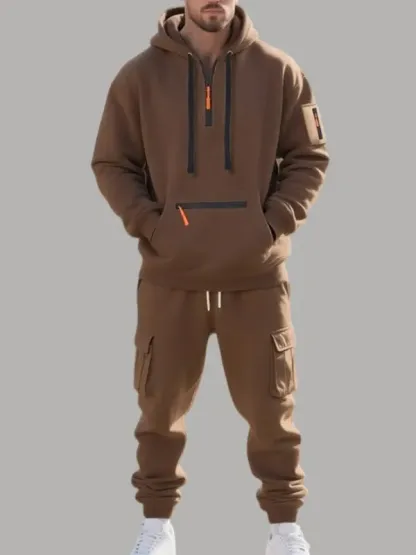 Men's Winter Heavyweight Fleece-lined Casual Set