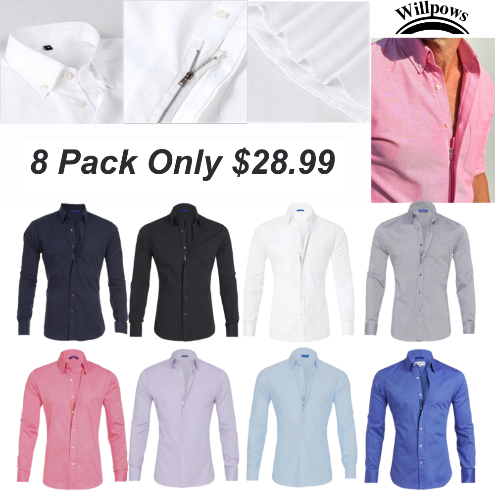 ✨🔥Oxford Stretch Zip Shirt