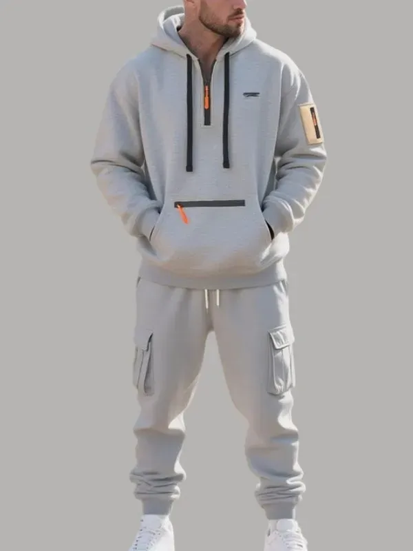 Men's Winter Heavyweight Fleece-lined Casual Set