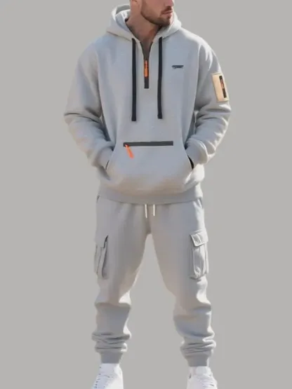 Men's Winter Heavyweight Fleece-lined Casual Set