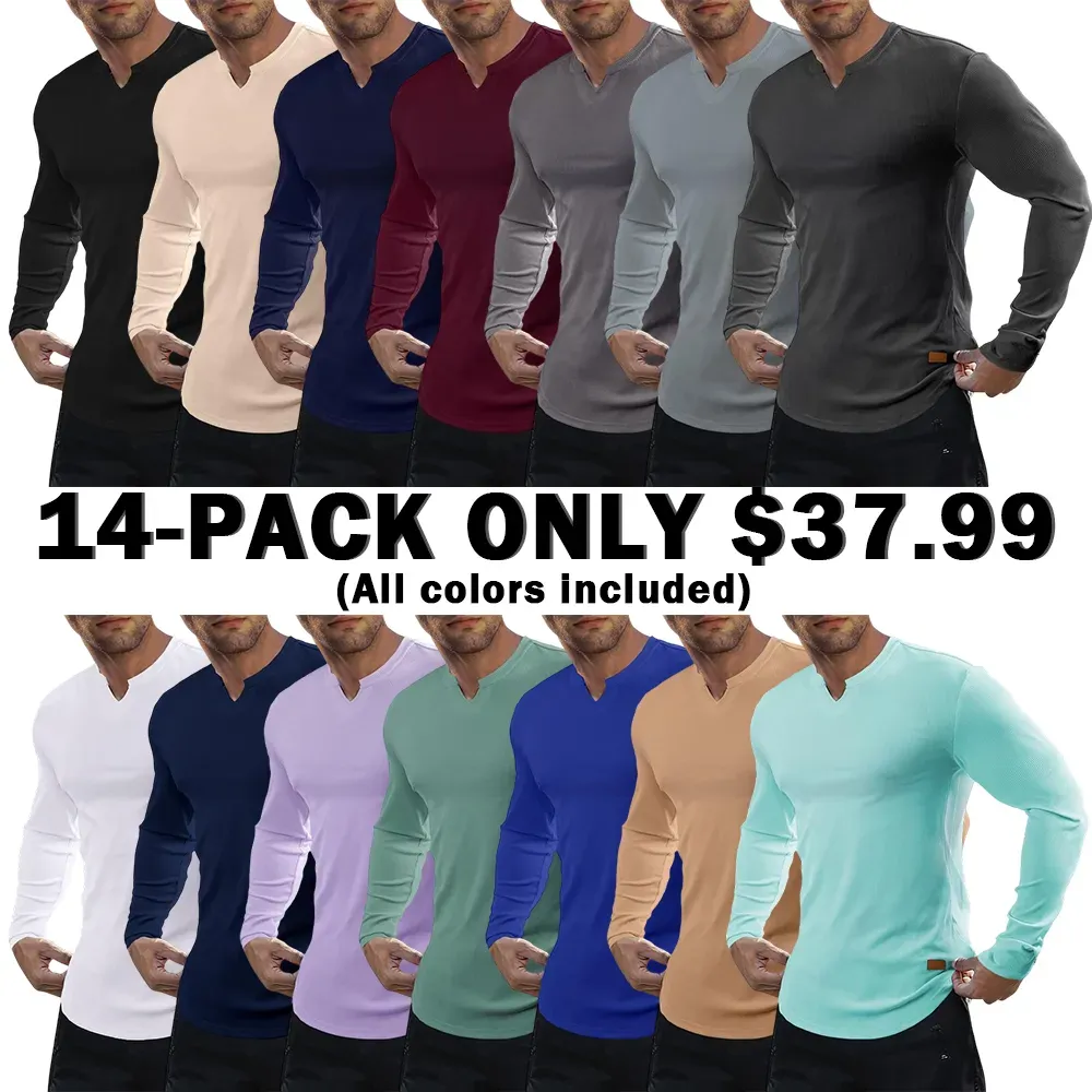 Men's Plain Casual Muscle Shirts for Men Slim Fitted