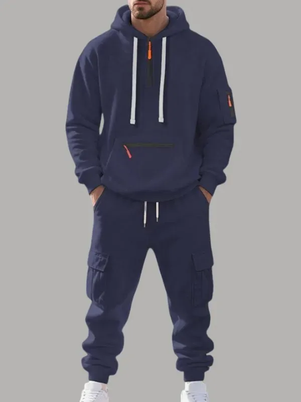 Men's Winter Heavyweight Fleece-lined Casual Set