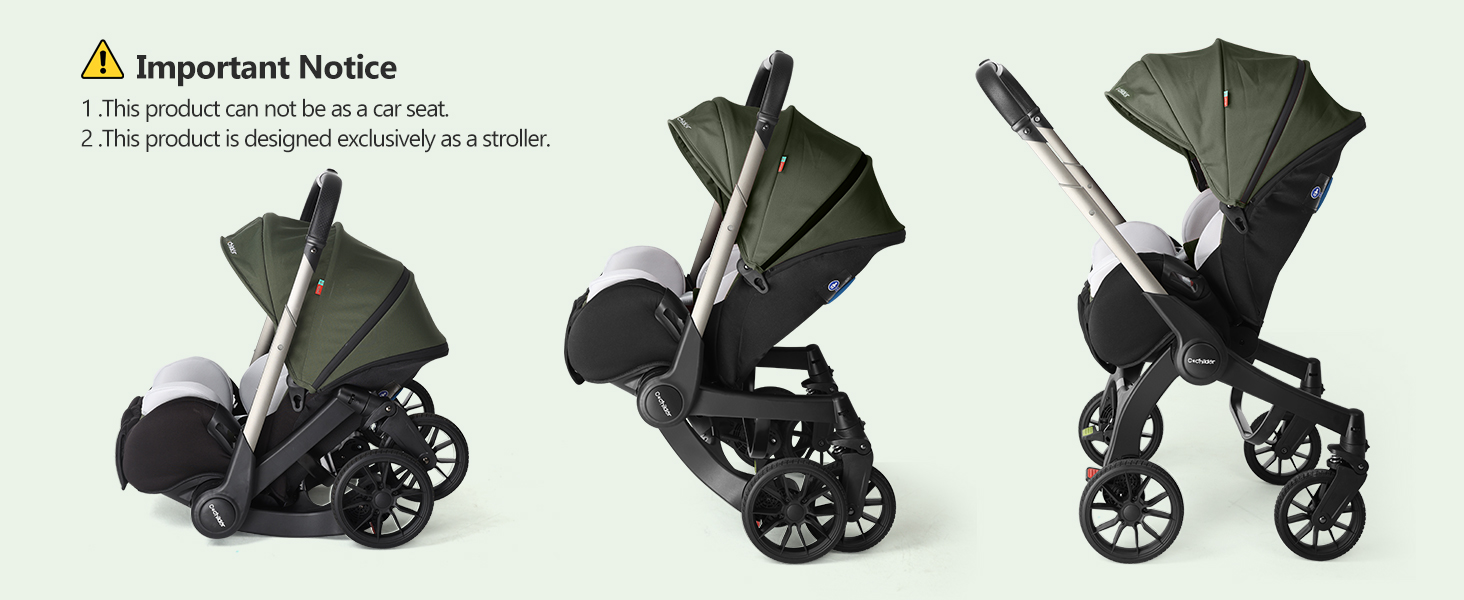 Cochildor Foldable Baby Stroller, Green