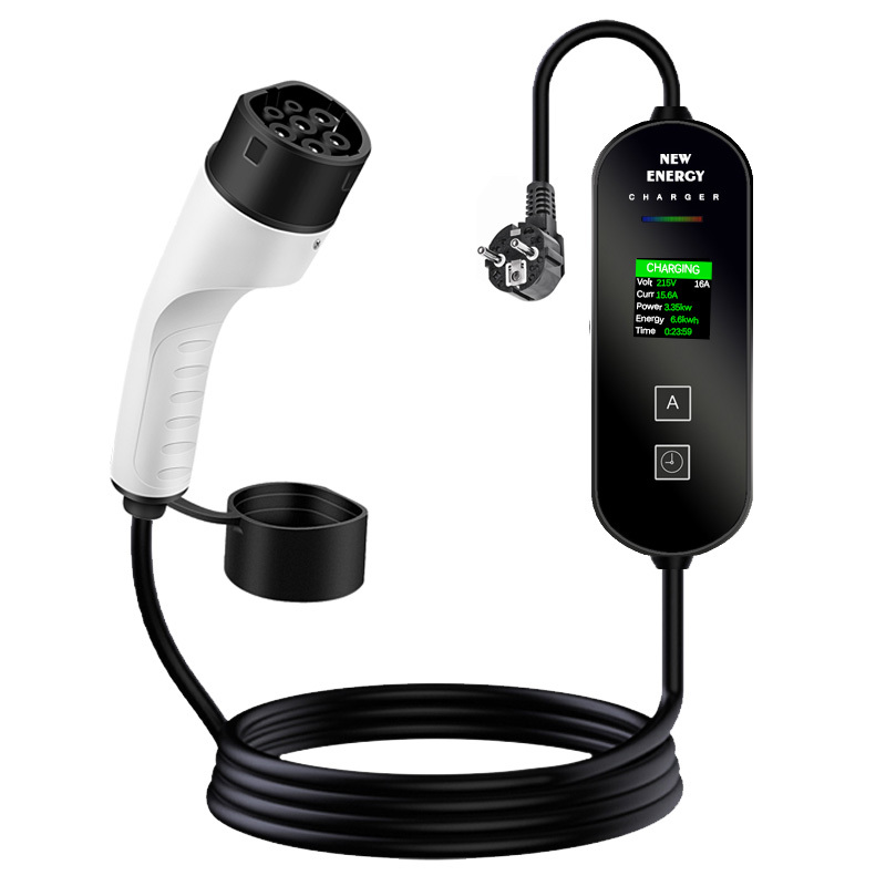 Tragbares Ladegerät für Elektroautos mit Typ-2-Stecker