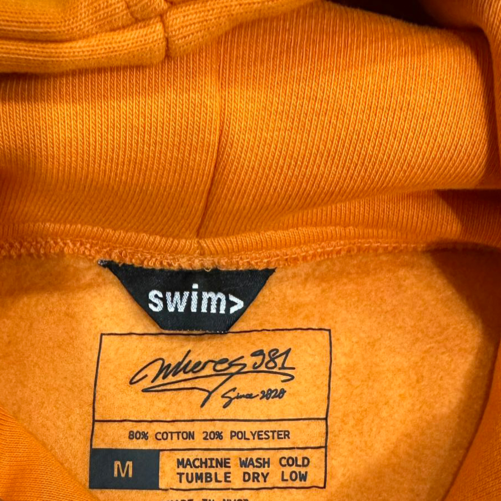 swim> orange Hoodie