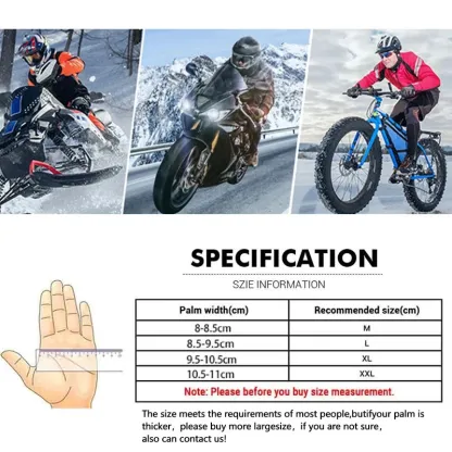 Winter Motorcycle Gloves Waterproof Windproof Touch Screen Men Women