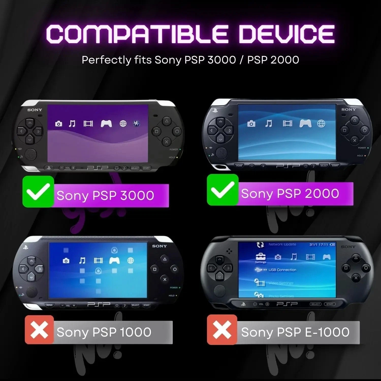 Clear Hard Case for PSP 2000/3000 Full Cover Protector