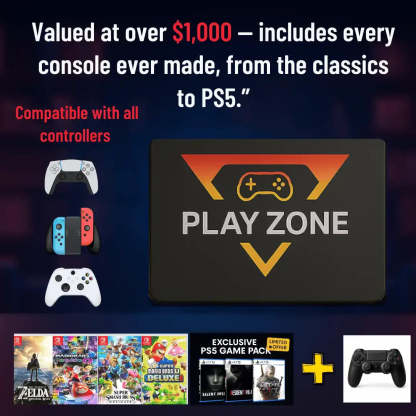 Play Every Console – PS5, Switch, Xbox & 50,000 Games in One with Playzone™ Super Console 1TB