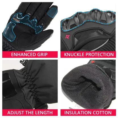 Winter Motorcycle Gloves Waterproof Windproof Touch Screen Men Women