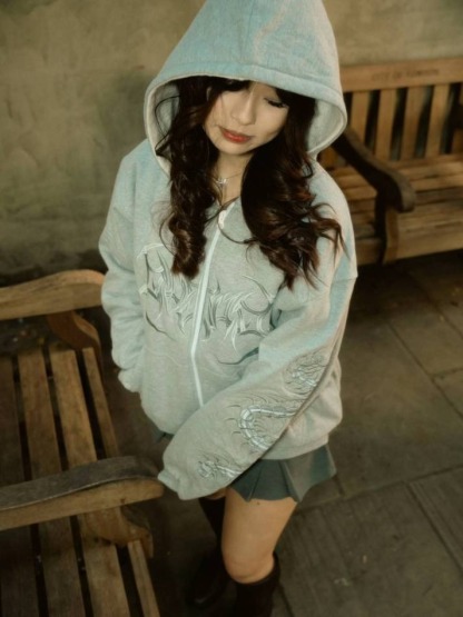 1000-7 zip up hoodie