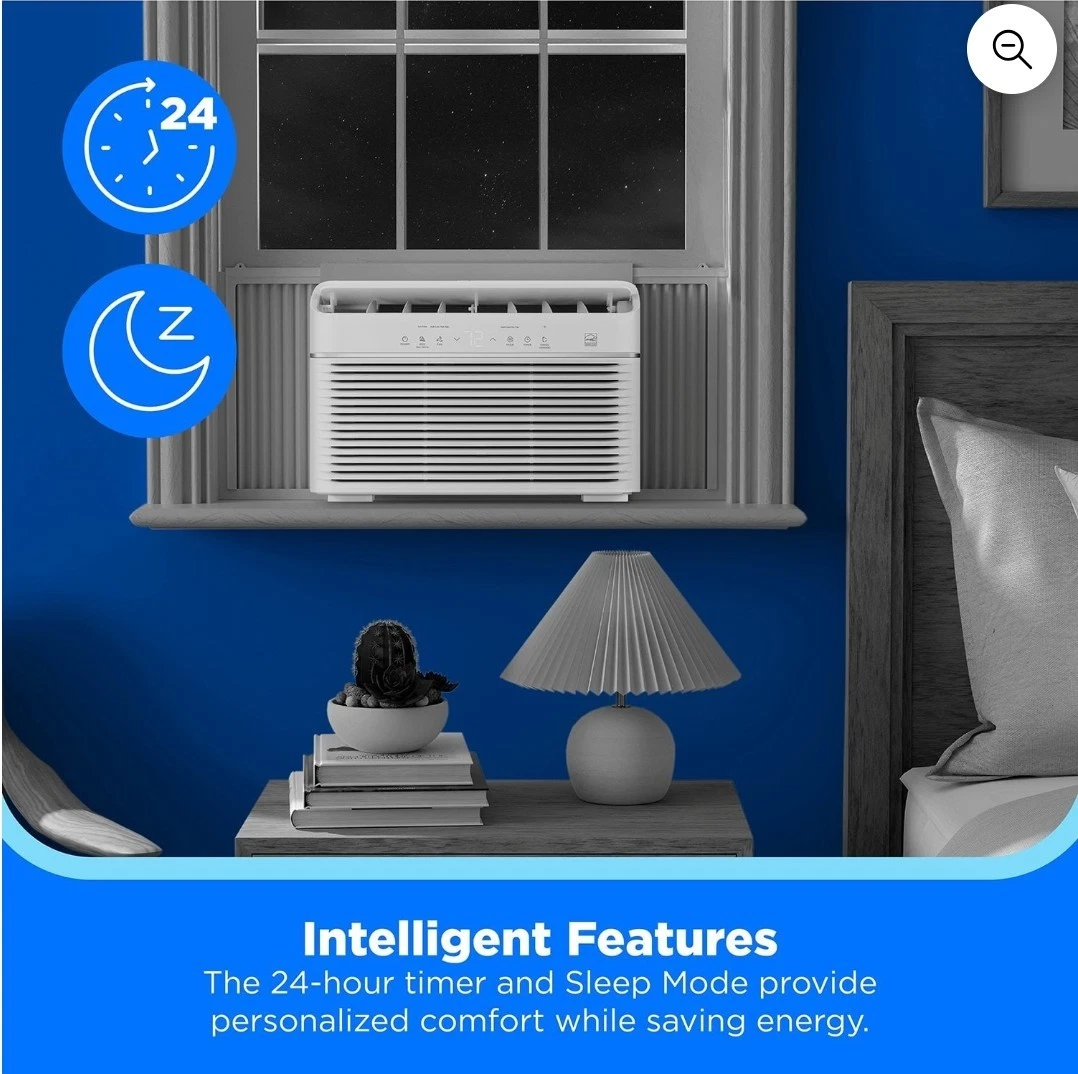 12,000 BTU Smart Inverter Window AC, Cools up to 550 Sq