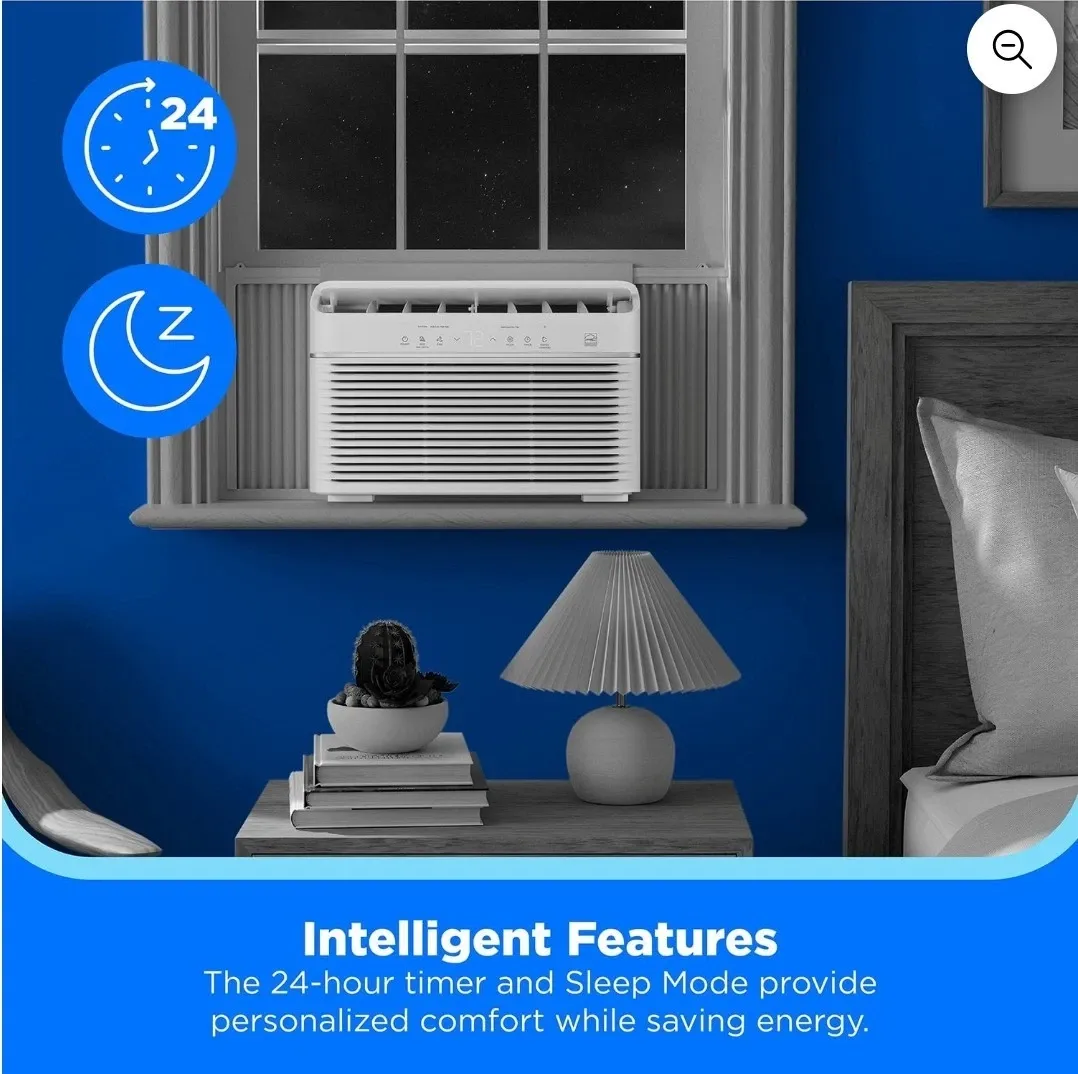 12,000 BTU Smart Inverter Window AC, Cools up to 550 Sq
