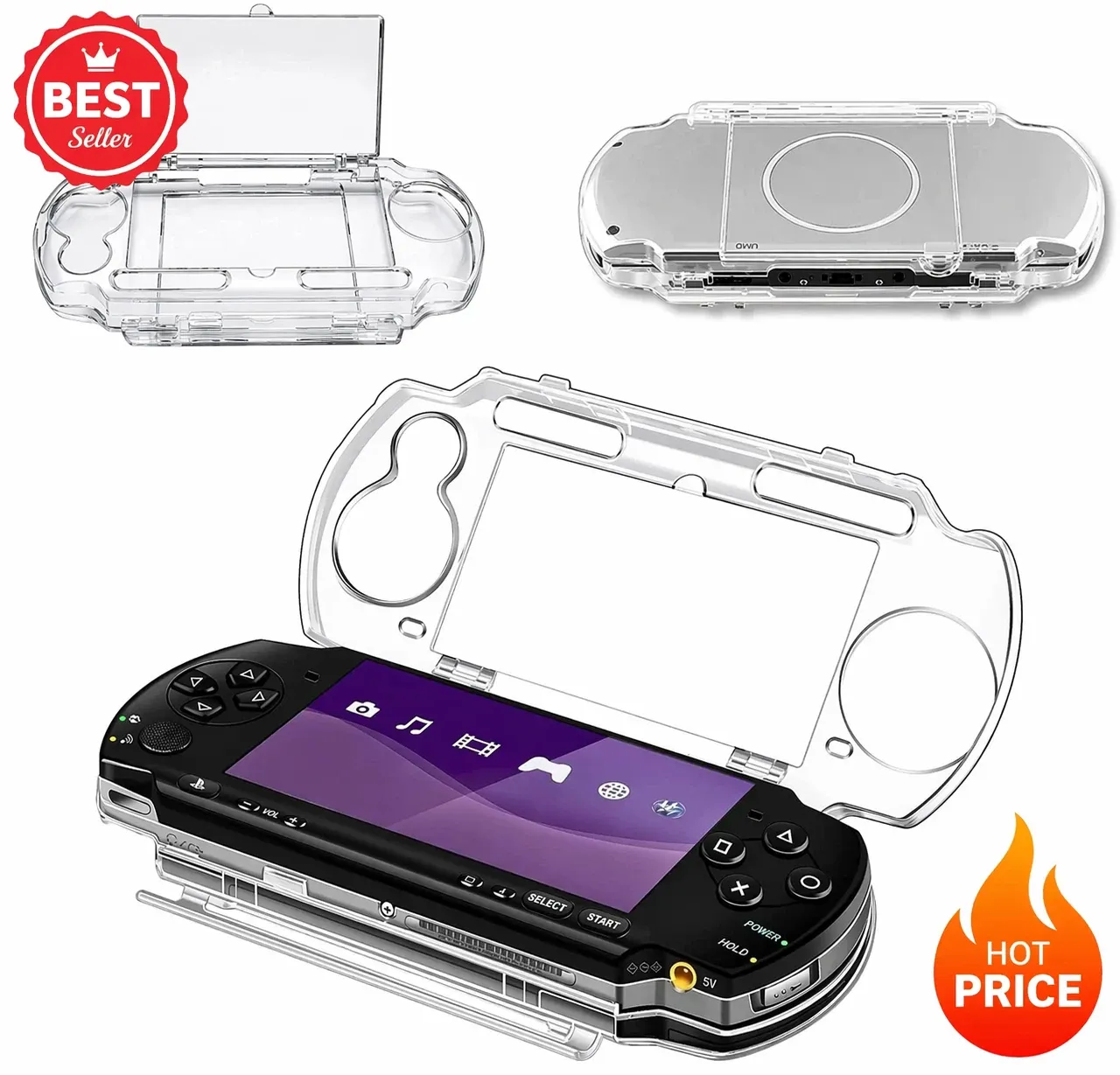 Clear Hard Case for PSP 2000/3000 Full Cover Protector