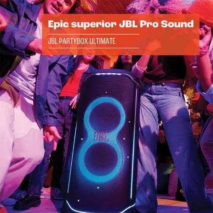 JBL PartyBox Ultimate Waterproof Wi-Fi Party Speaker with Dolby Atmos, Instrument Inputs, & Lighting Effects