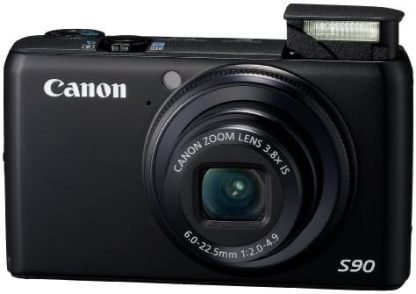 Canon PowerShot S90 10MP Digital Camera with 3.8X Wide Angle Optical Image Stabilized Zoom and 3-Inch LCD (Old Model)