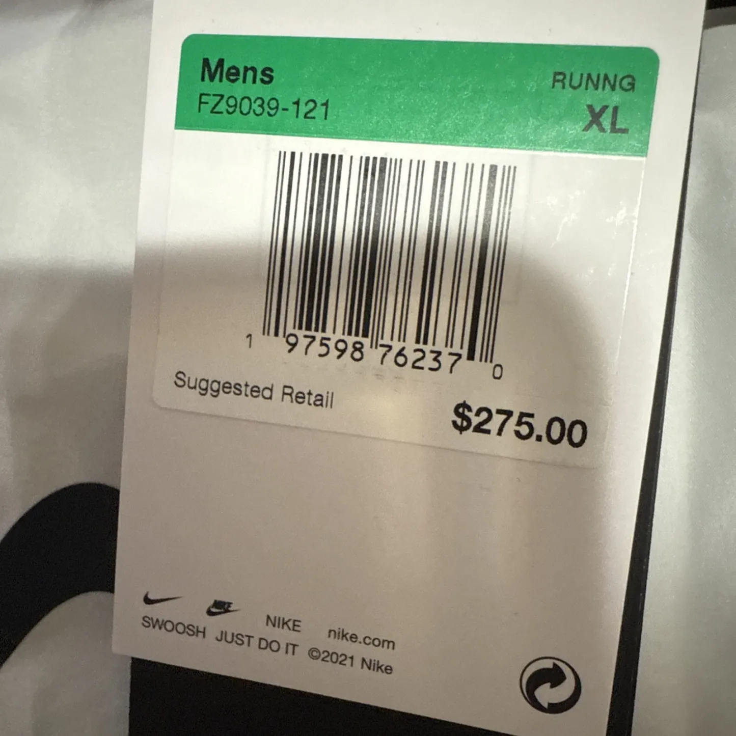 Nike AeroSwift Storm-Fit Aerogami Running Jacket White FZ9039-121 Men XL (F9)