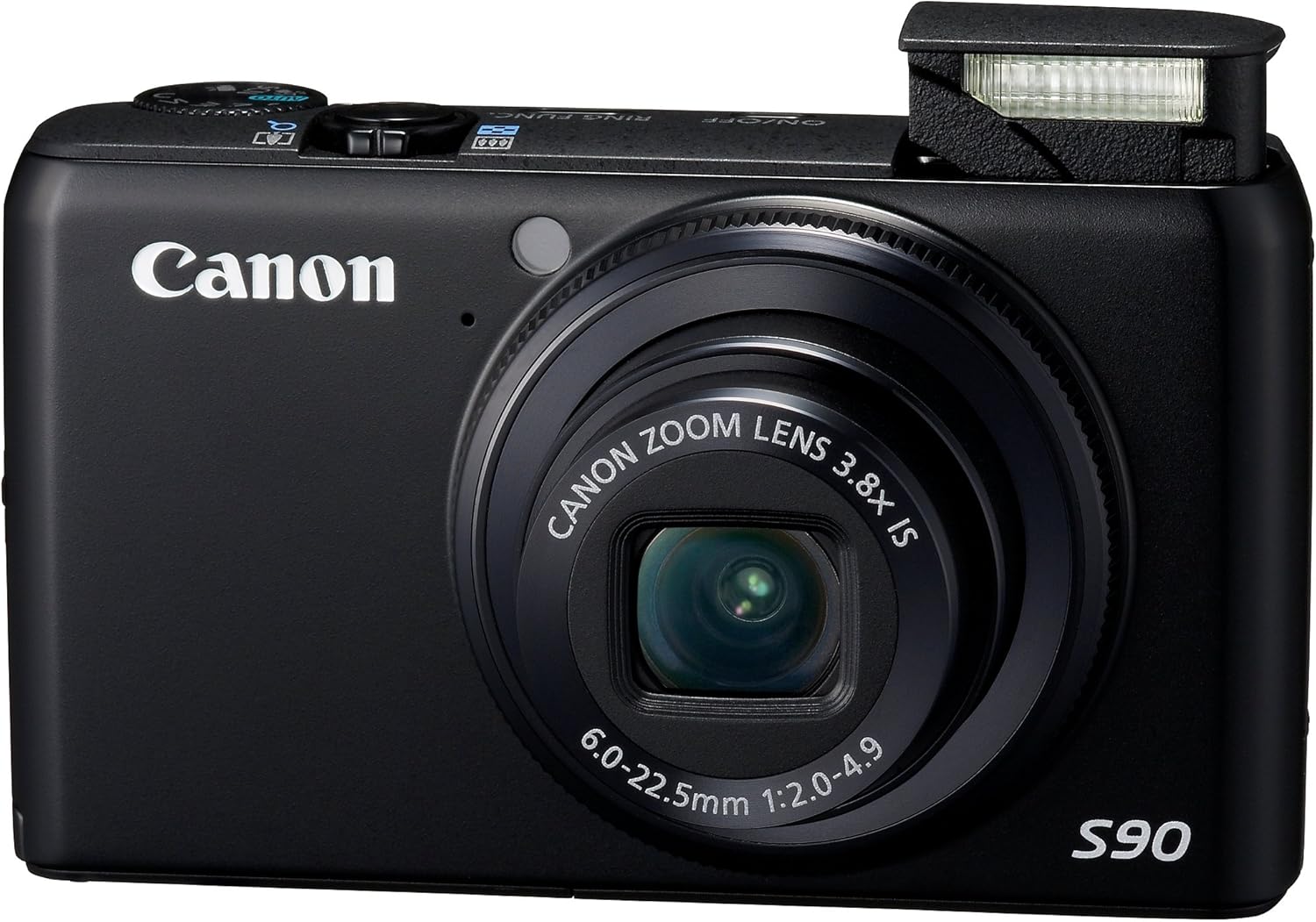 Canon PowerShot S90 10MP Digital Camera with 3.8X Wide Angle Optical Image Stabilized Zoom and 3-Inch LCD (Old Model)