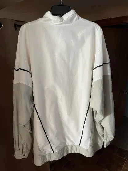 vintage air jordan jacket White Grey Size XXL
