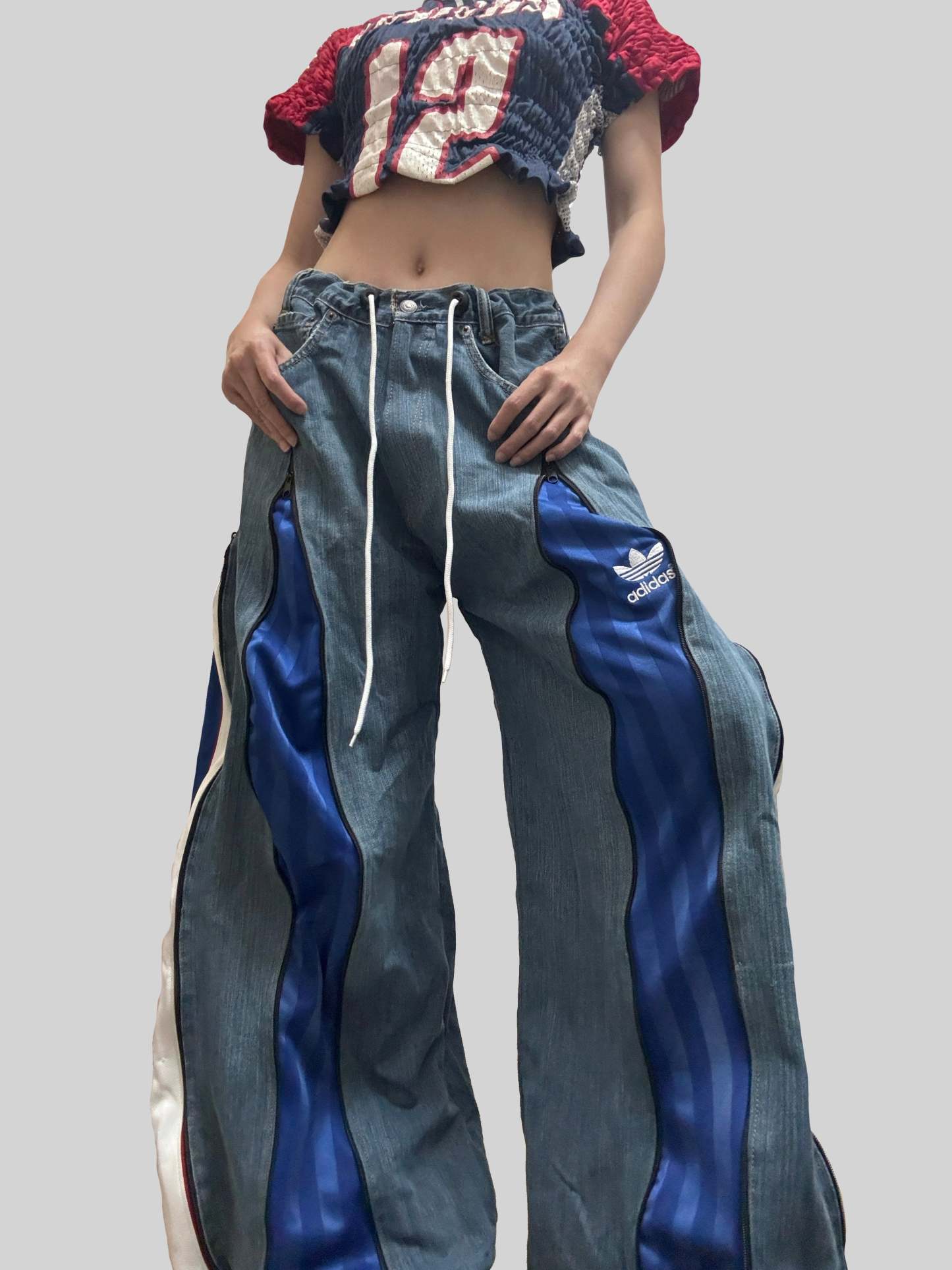 Blue Ad Sweatpants X Levi’s Jeans Remade