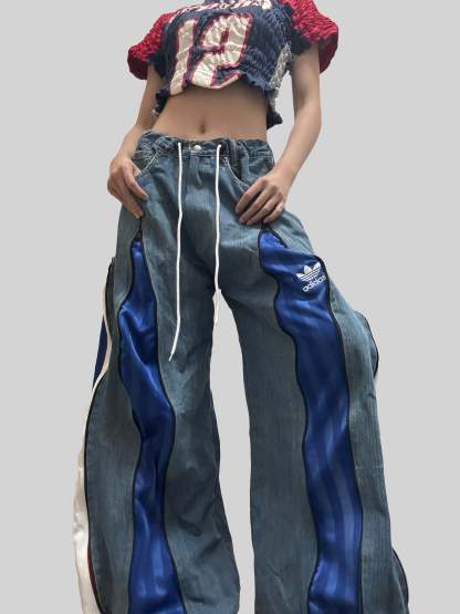 Blue Ad Sweatpants X Levi’s Jeans Remade