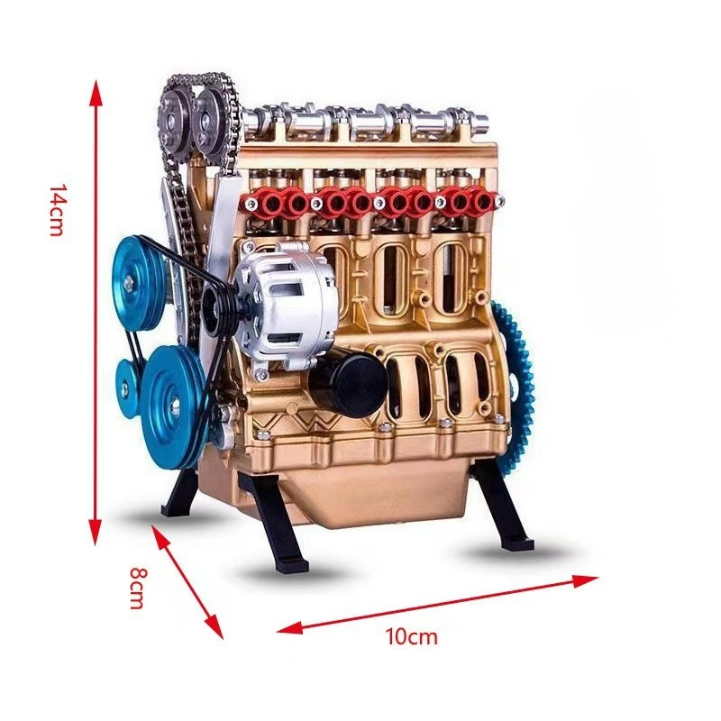 Modelo de motor de cuatro cilindros en línea