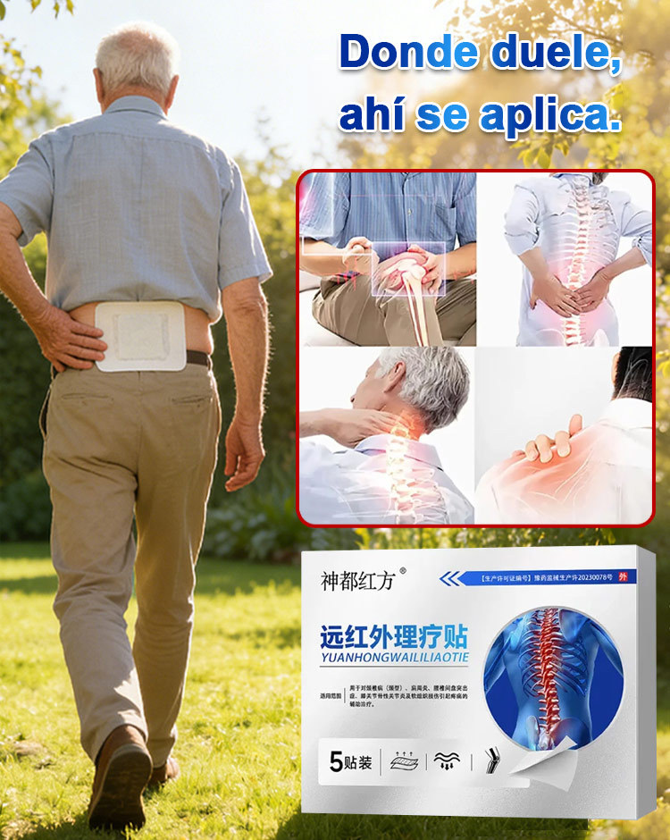 Parche de Terapia Magnética para Alivio del Dolor en Cuello, Hombros, Espalda y Piernas