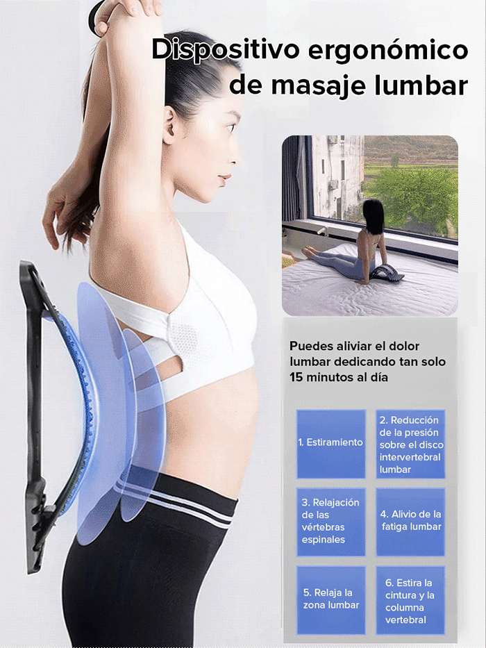Estirador de columna lumbar con masaje y acupuntura magnética