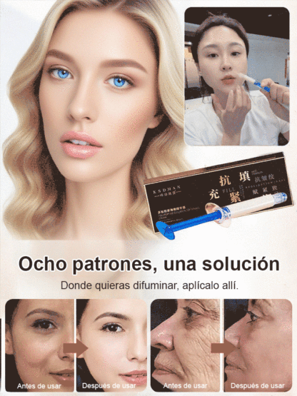 【Arrugas Desvanecidas】Crema de Colágeno Rellenadora con Péptidos en Jeringa