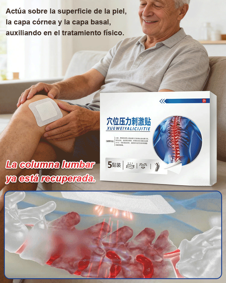 Parche de Terapia Magnética para Alivio del Dolor en Cuello, Hombros, Espalda y Piernas