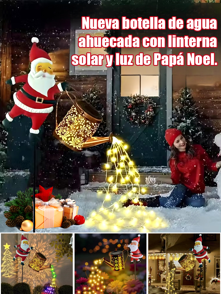 Farol de jardín solar de Papá Noel para césped
