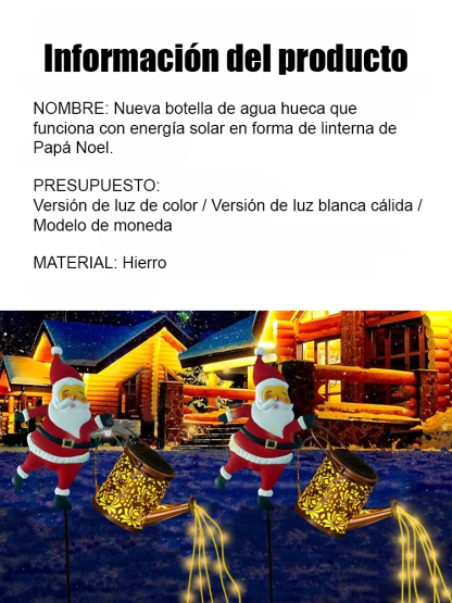 Farol de jardín solar de Papá Noel para césped