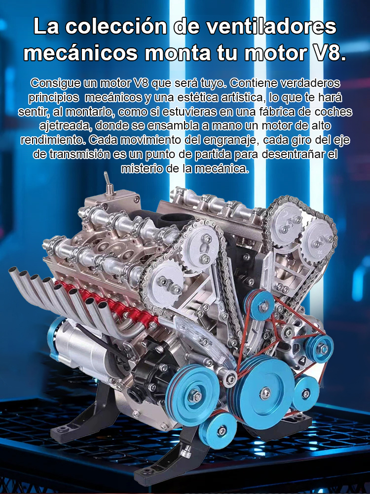 Modelo de motor de cuatro cilindros en línea