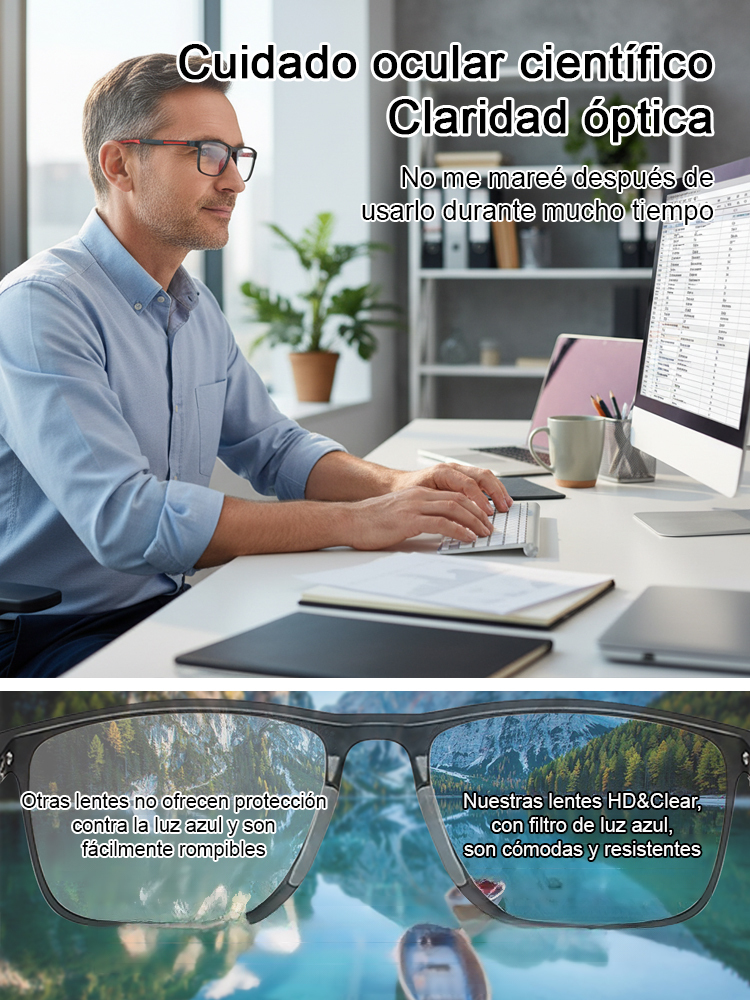 Gafas de lectura plegables ultraligeras con protección contra luz azul