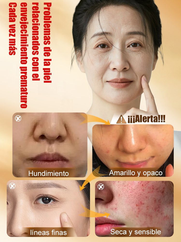 Suero antienvejecimiento de salmón y agua brillante