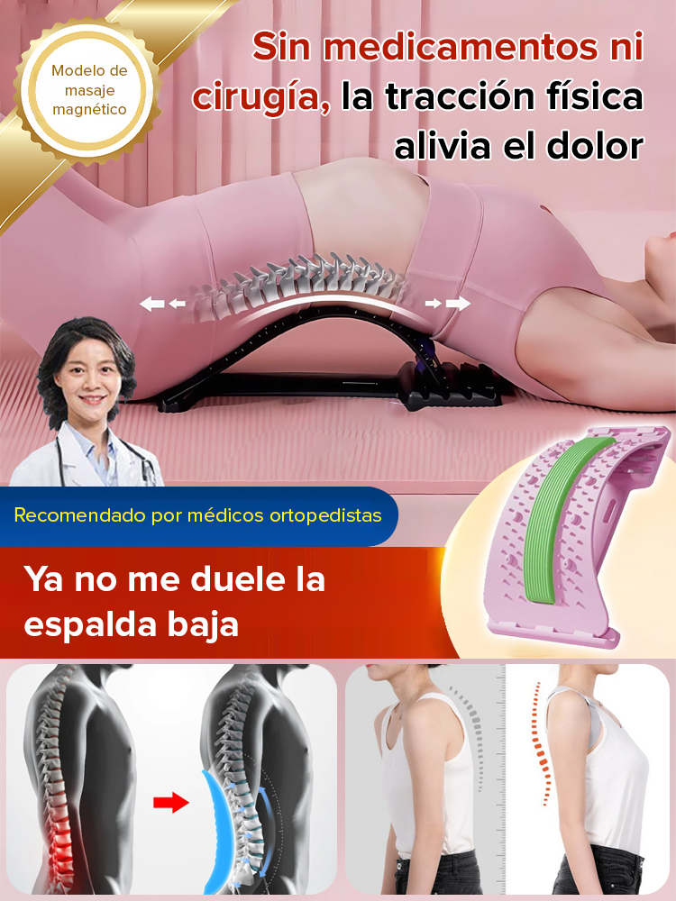 Estirador de columna lumbar con masaje y acupuntura magnética