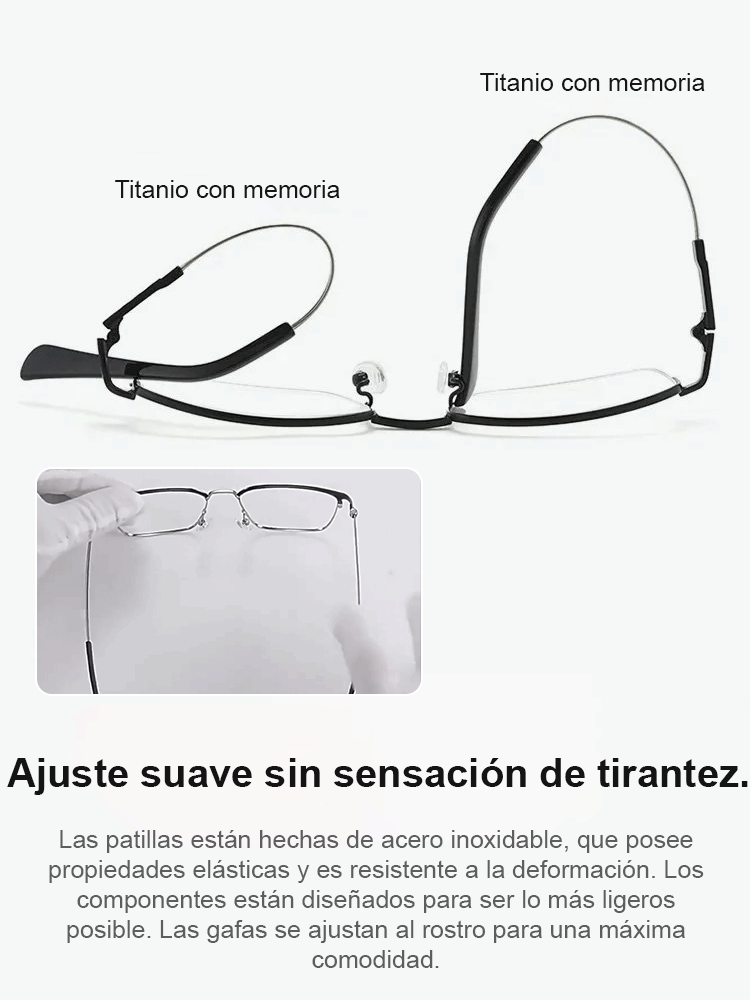 Gafas de lectura profesionales de titanio para cerca y lejos