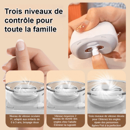 🕒Coupez les ongles des deux mains en 1 minute. 👨‍👩‍👧‍👦Convient à tous les âges! Appareil de manucure électrique
