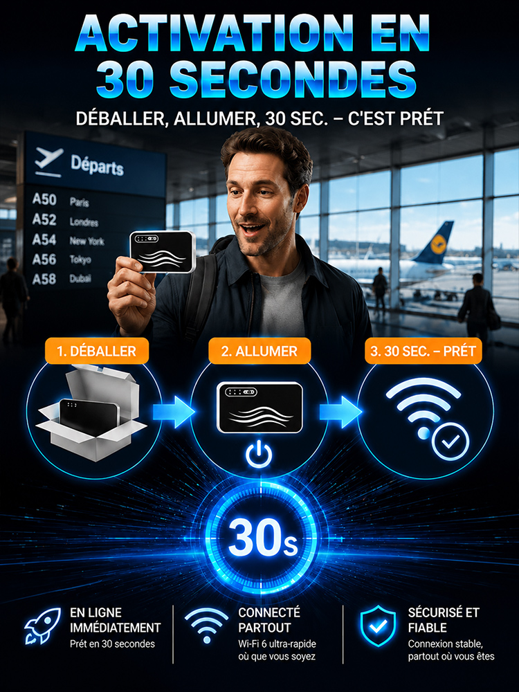[Pas de carte SIM & aucune configuration] WiFi Portable 🔥 0 € de frais mensuels à vie ! 🔥