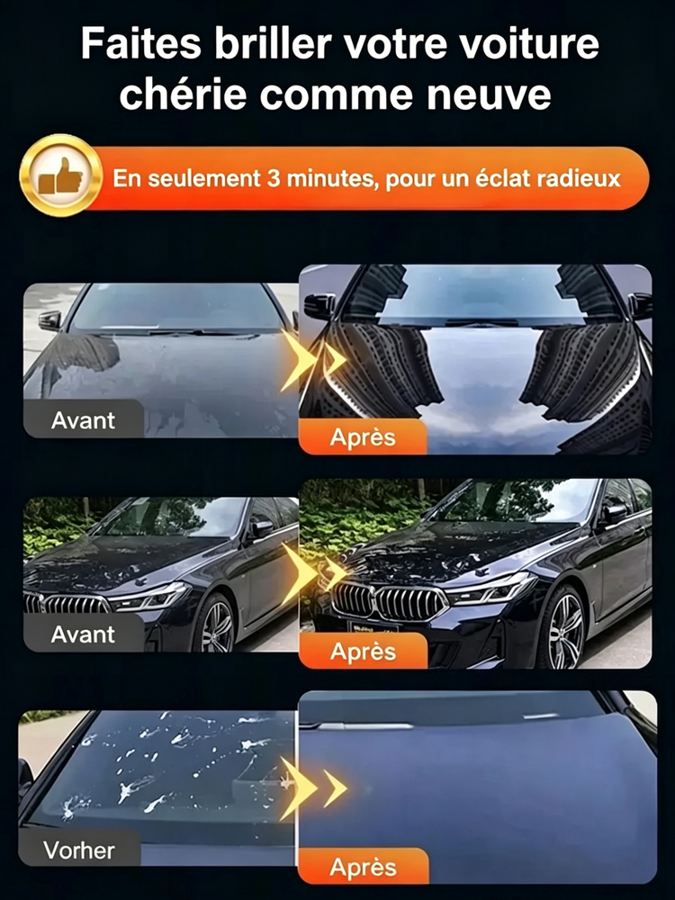 3-en-1 : Revêtement Nano Cristal + Anti-Rouille + Réparation de Rayures ✨ Technologie de soin automobile ultra-moderne! 