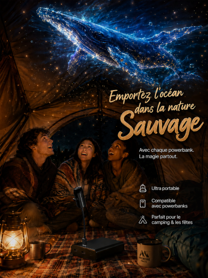 Comauo™ – Projecteur Océan & Ciel Étoilé : Projection Holographique 3D Ultra-HD. Transformez votre pièce en un aquarium d'un réalisme saisissant en seulement 1 seconde !