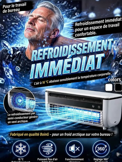 【0 Frais d'Installation】 Sans unité extérieure | Installation 3s sans perçage🛠️ | Classe énergétique A++⚡ | Froid et Chaud | Silencieux <20dB | Filtre anti-poils d'animaux❄️