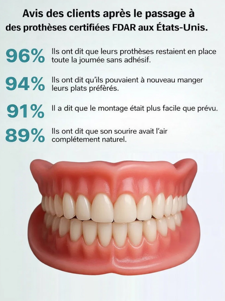 Sans colle, sans dentiste et sans rendez-vous ! | En 1 minute, parfaitement ajusté【Avec étui de prothèse portable】Prothèse qui redonne le sourire